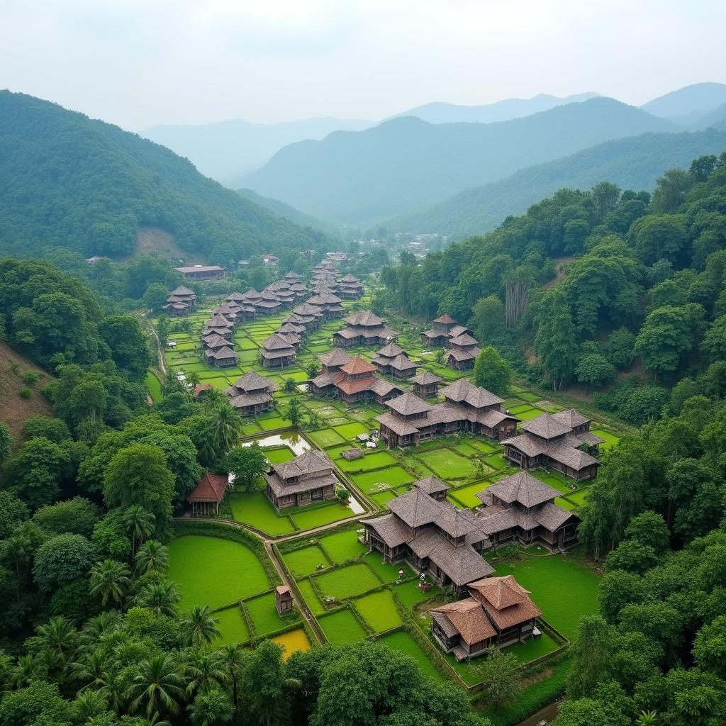 Toàn cảnh buôn Ea Đrăng Đắk Lắk, vẻ đẹp hoang sơ với những nếp nhà sàn truyền thống và rừng cây xanh mướt